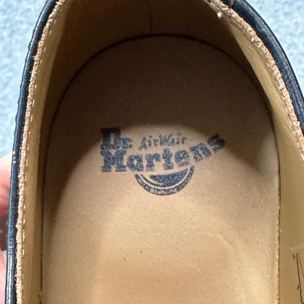 Dr Martens 2046 VTG Smooth Black Leather 5-Eye Oxford Lug Sole Shoes Size 8/7